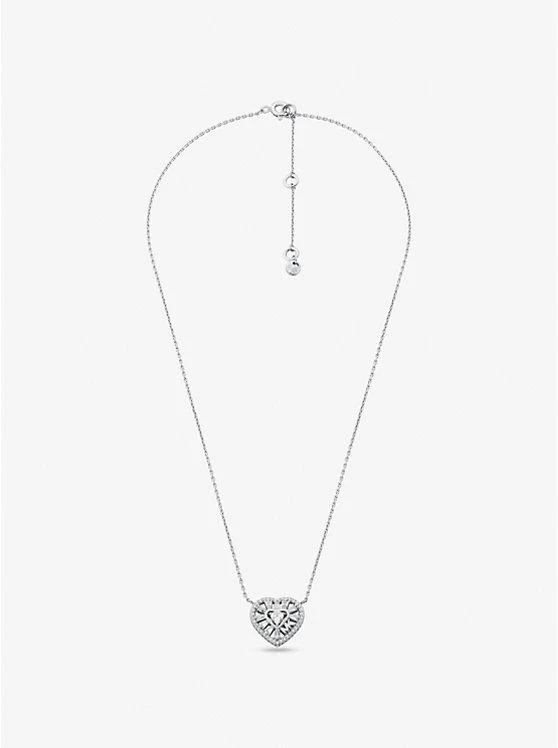 商品Michael Kors|Precious Metal-Plated Sterling Silver Pavé Heart Necklace,价格¥1133,第2张图片详细描述