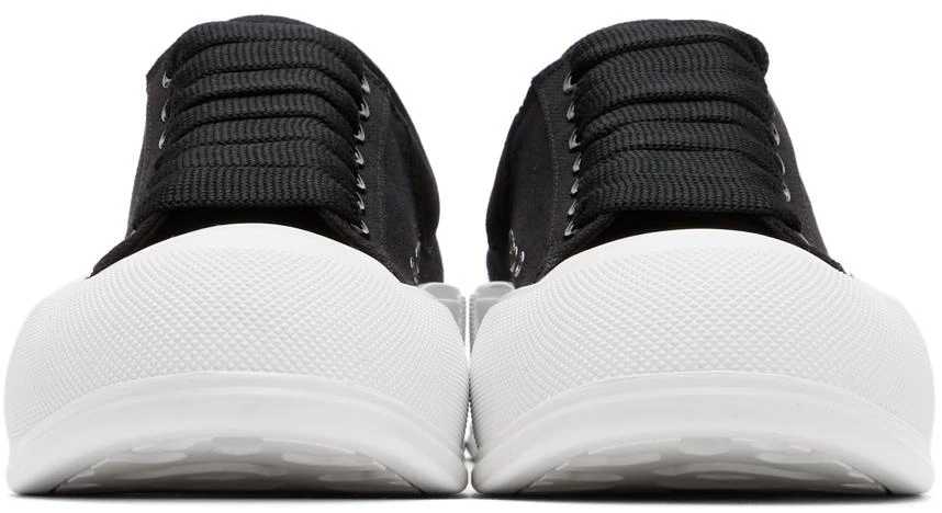商品Alexander McQueen|黑色 Deck Lace Up Plimsoll 运动鞋,价格¥4983,第2张图片详细描述