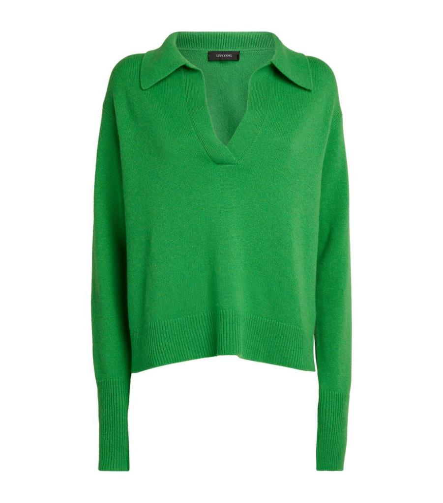 商品Lisa Yang|Cashmere Serena Polo Sweater,价格¥3201,第1张图片