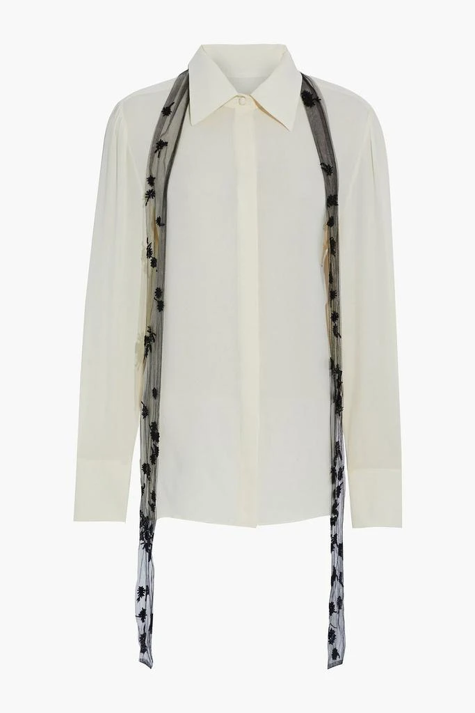 商品Valentino|Tie-neck silk crepe de chine shirt,价格¥8588,第3张图片详细描述