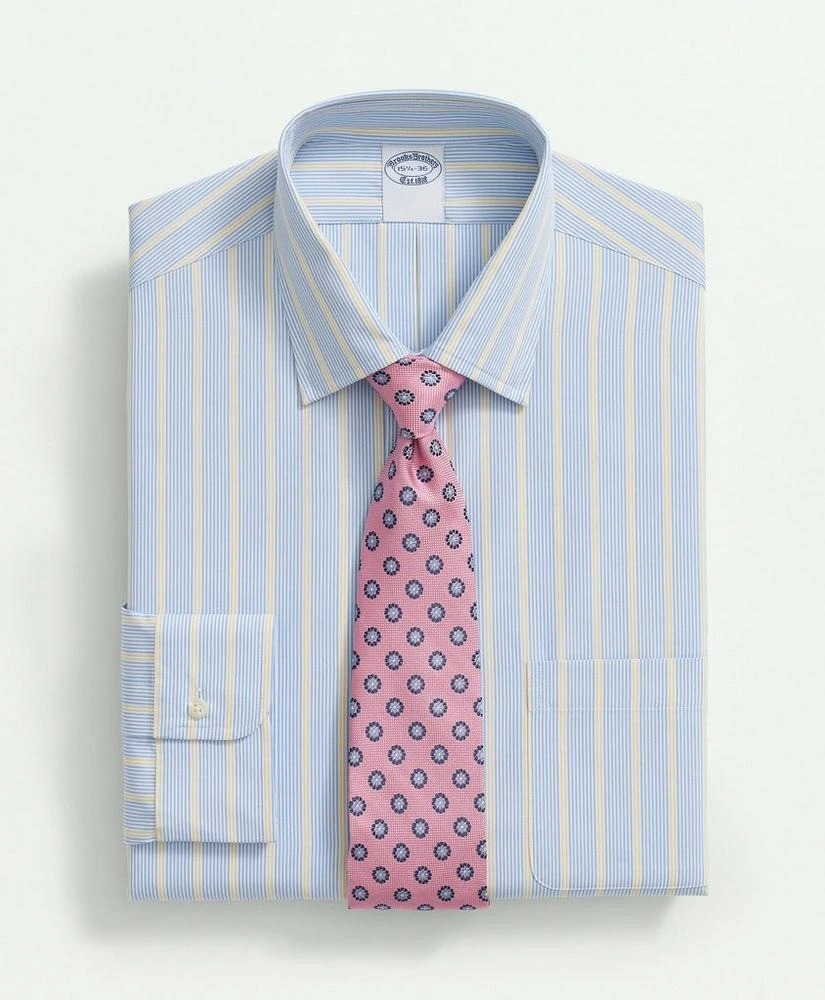 商品Brooks Brothers|Supima® Cotton Poplin Ainsley Collar, Multi-Stripe Dress Shirt,价格¥947,第1张图片