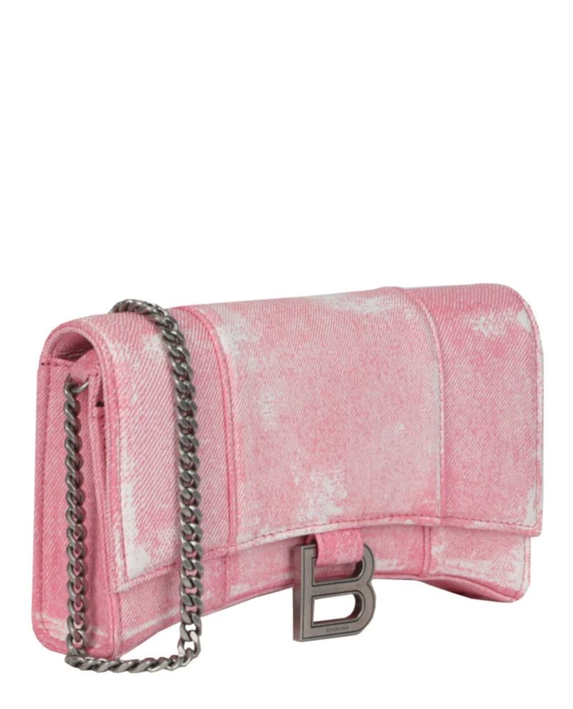 商品Balenciaga|Denim Print Hourglass Wallet On A Chain,价格¥5547,第2张图片详细描述