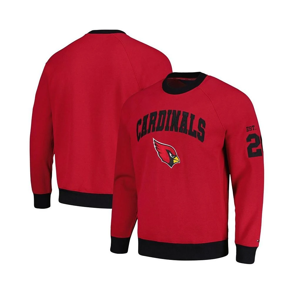 商品Tommy Hilfiger|Men's Cardinal Arizona Cardinals Reese Raglan Tri-Blend Pullover Sweatshirt,价格¥663,第1张图片