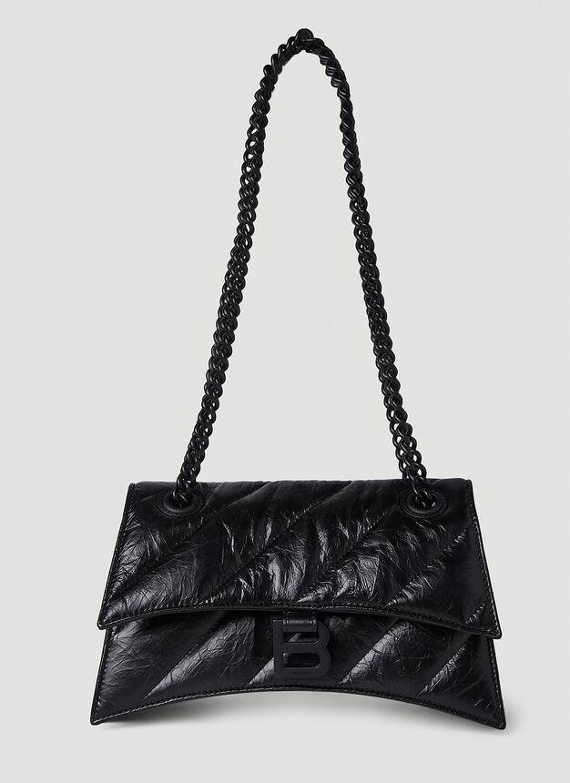 Crush Chain Small Shoulder Bag in Black商品第1张图片规格展示