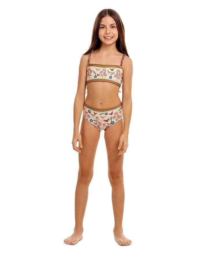 商品Agua Bendita|Girls' Sky Fiore Reversible Two Piece Swimsuit - Little Kid, Big Kid,价格¥626,第5张图片详细描述