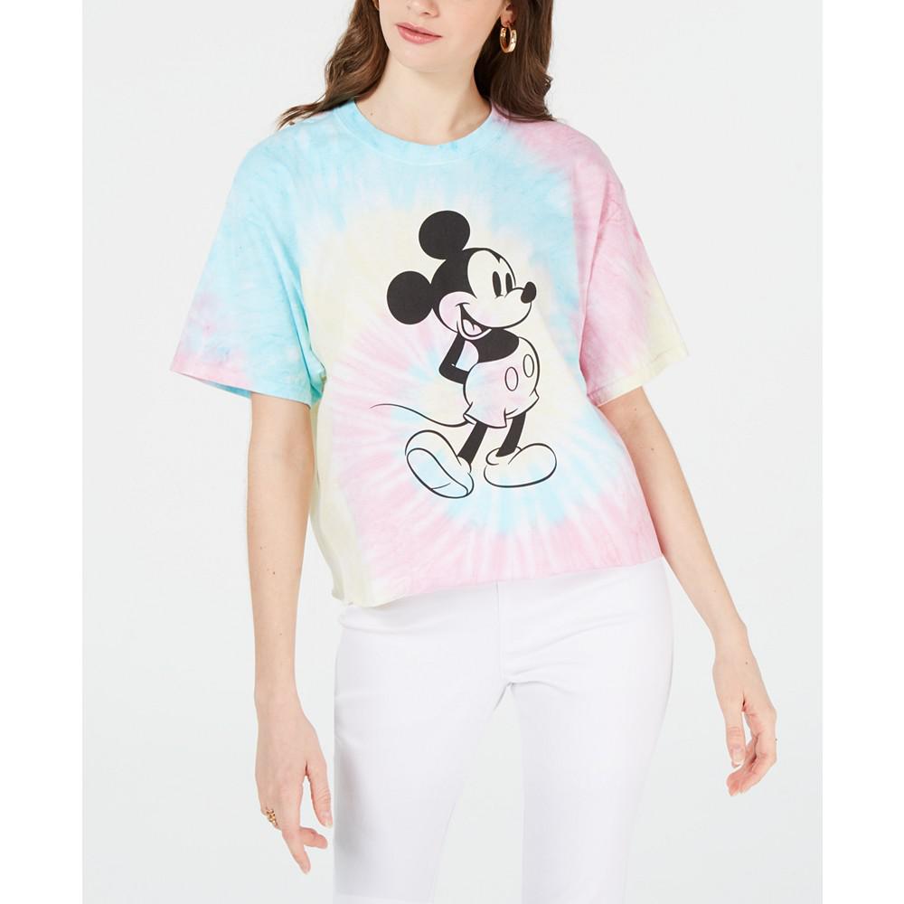 Juniors' Cotton Mickey Mouse Tie-Dyed T-Shirt商品第1张图片规格展示