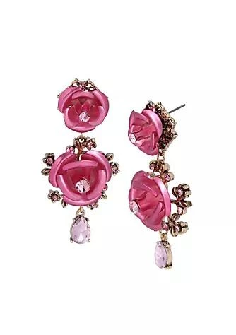 商品Betsey Johnson|Johnson Rose Drop Earrings,价格¥283,第1张图片
