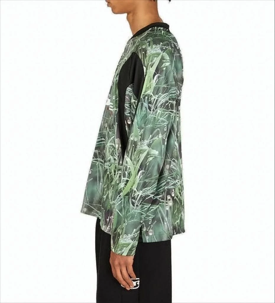 商品Martine Rose|Botanical Print Long-Sleeve T-Shirt With Black Panels,价格¥3166,第2张图片详细描述