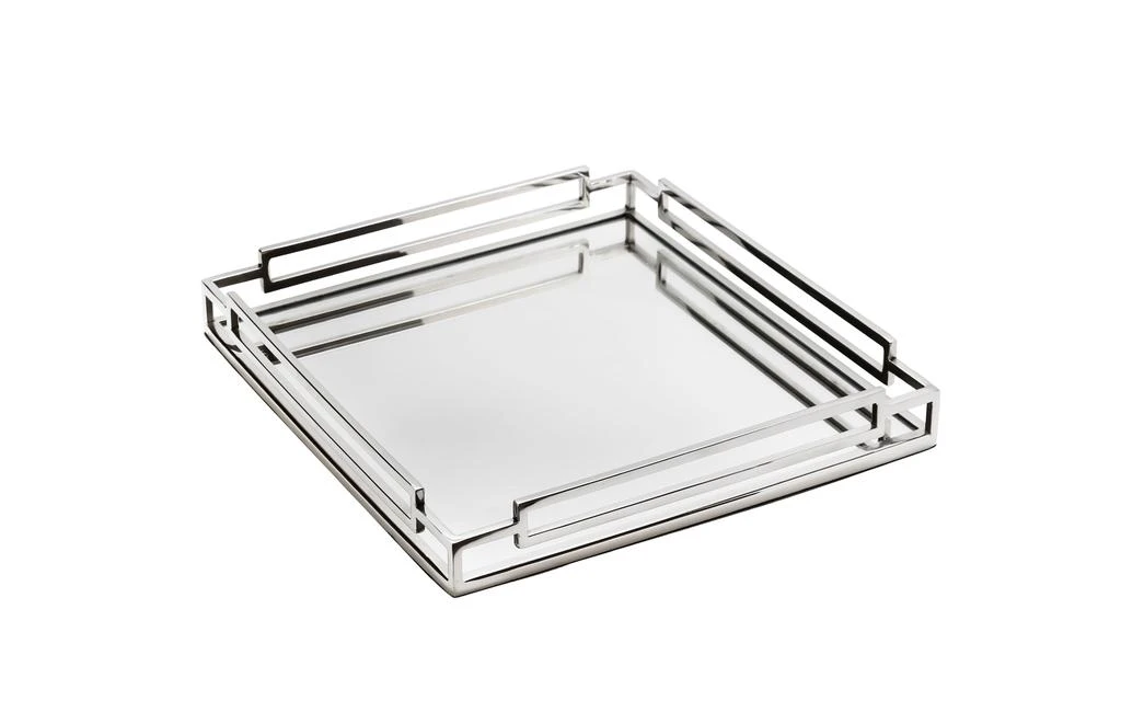 商品Classic Touch Decor|15.75"L Square Mirror Tray,价格¥1000,第3张图片详细描述