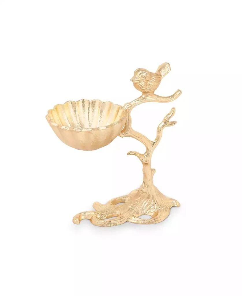 商品Classic Touch|7"L Gold Centerpiece Bowl on Branch Base with Bird,价格¥290,第1张图片