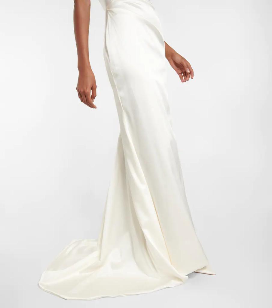 新娘造型 — Cora Cocotte垂褶缎布长礼服商品第6张图片规格展示