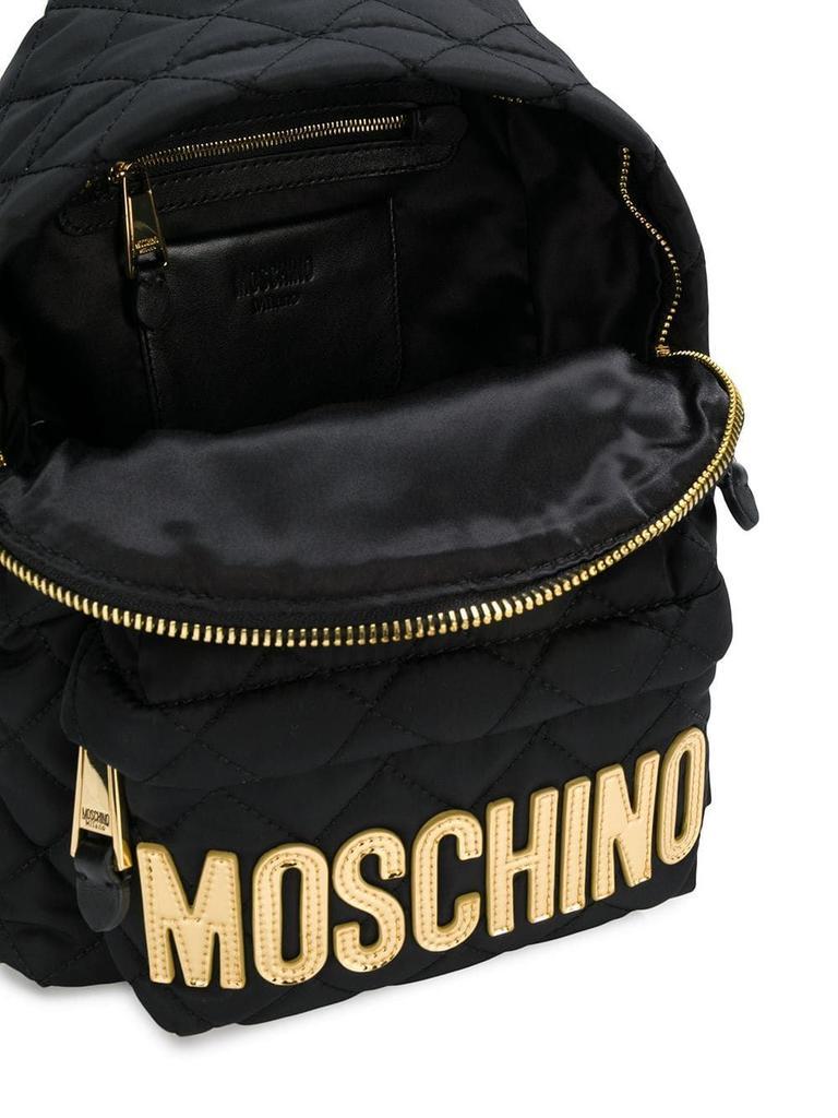 商品Moschino|Moschino Women's  Black Polyamide Backpack,价格¥2922,第6张图片详细描述