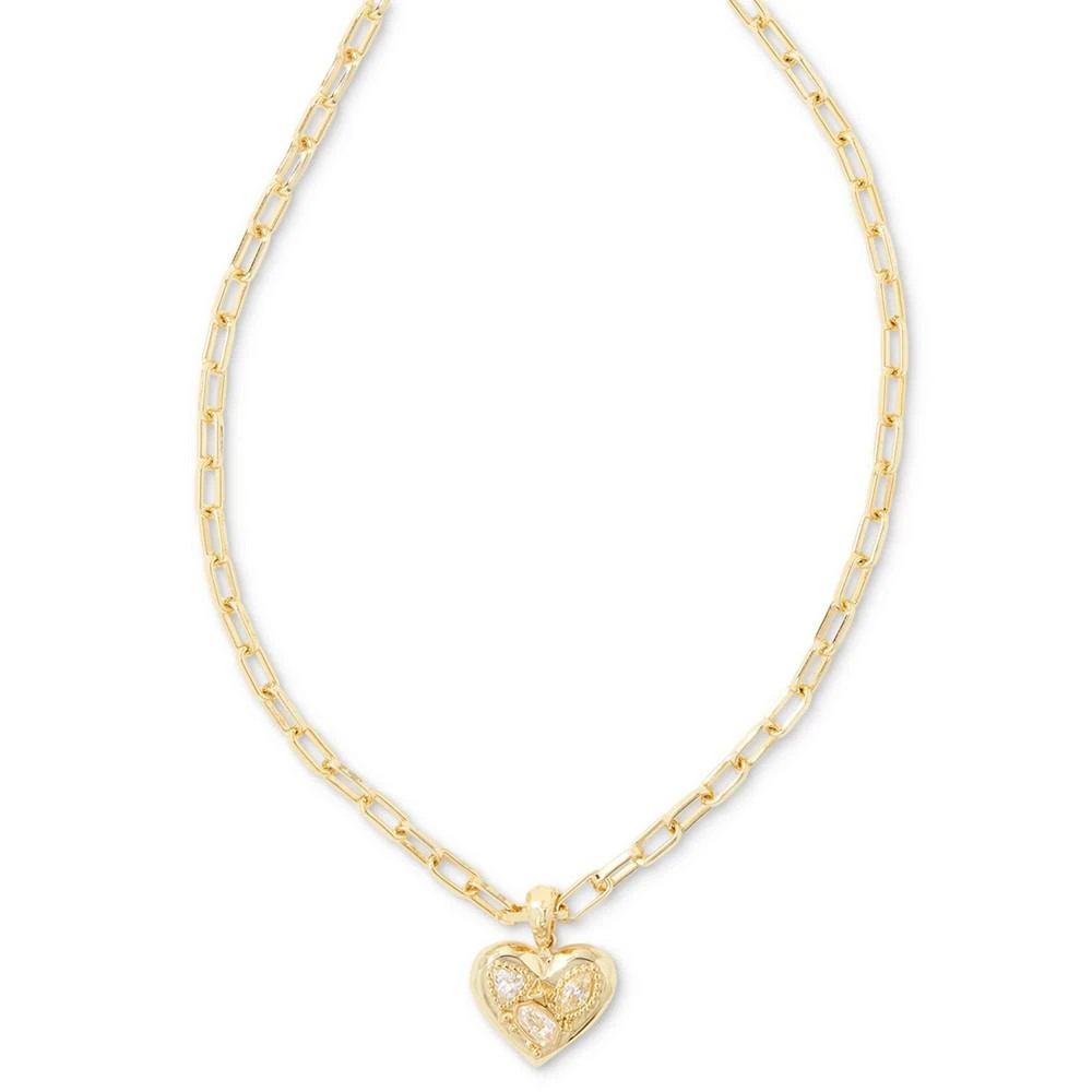商品Kendra Scott|Penny 14k Gold-Plated Heart Short Pendant Necklace, 16" + 3" extender,价格¥597,第1张图片