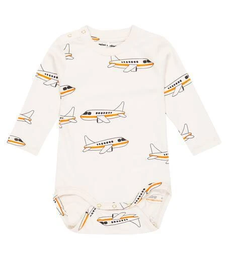 商品Mini Rodini|Baby Airplane cotton jersey bodysuit,价格¥201,第1张图片