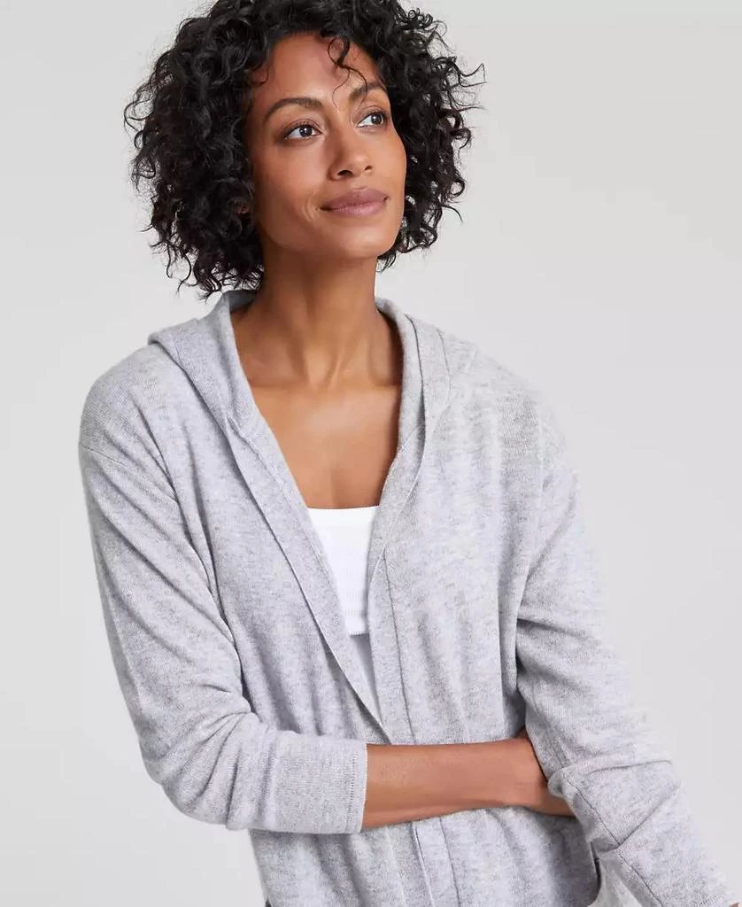 商品Charter Club|Women's 100% Cashmere Open-Front Hoodie, Created for Macy's,价格¥514,第3张图片详细描述