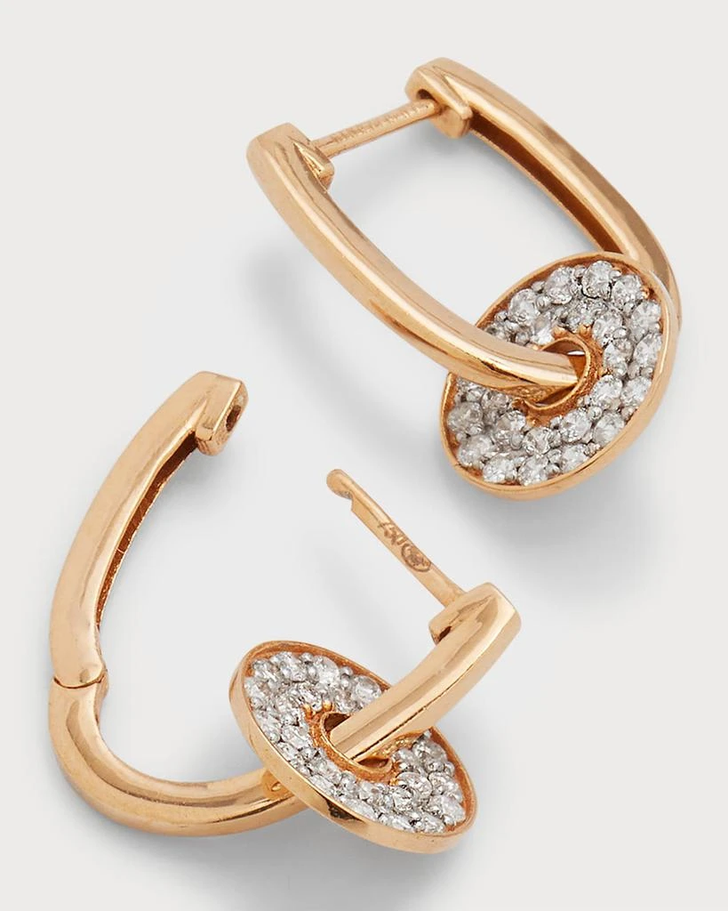 商品Ginette NY|18K Mini Diamond Donut Hoop Earrings,价格¥12151,第4张图片详细描述