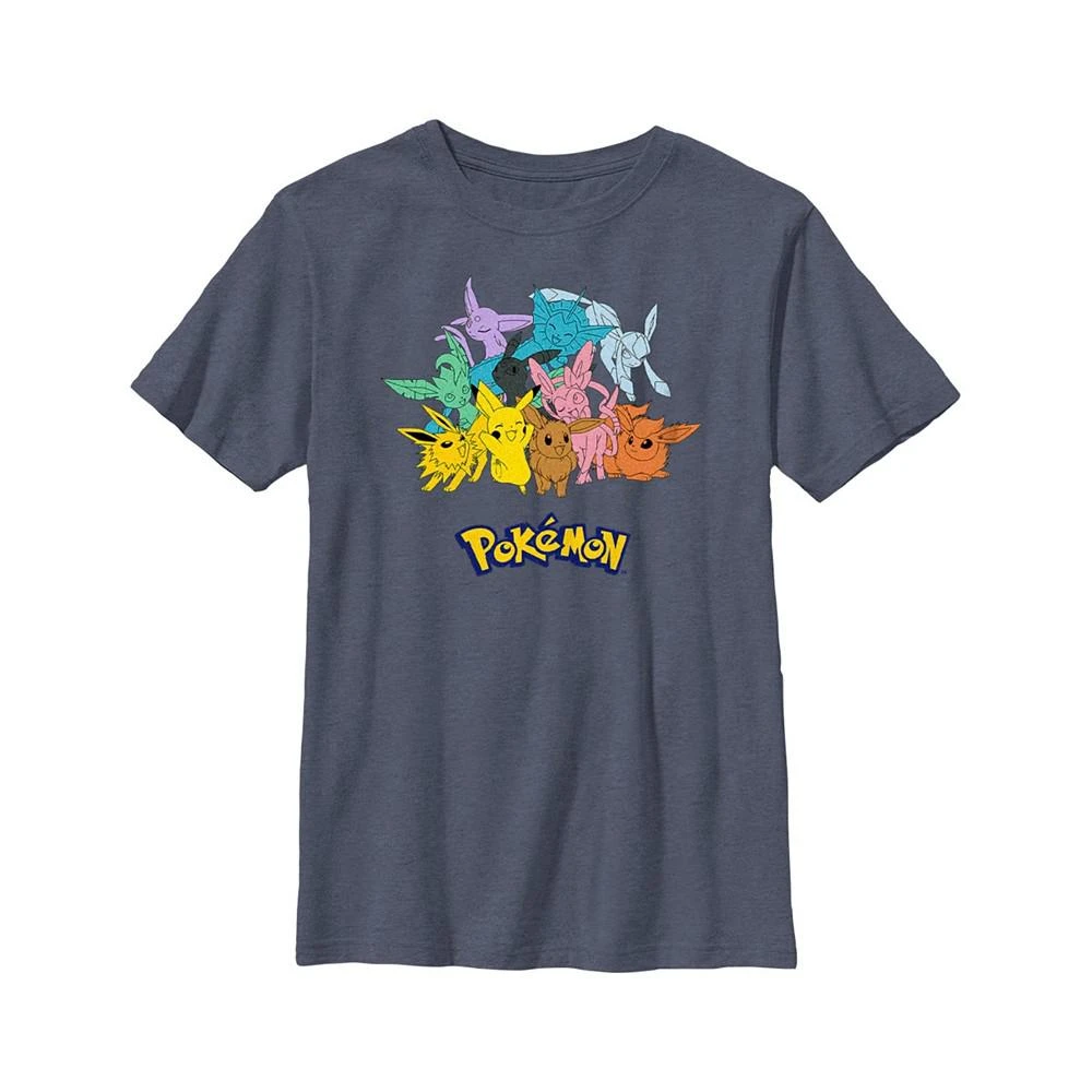 商品Nintendo|Boy's Pokemon Pikachu and Eeveelutions Logo Child T-Shirt,价格¥202,第1张图片