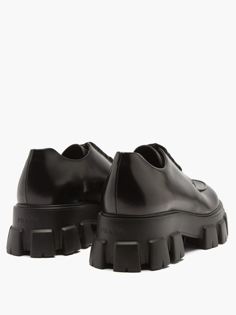 商品Prada|Monolith chunky-sole leather derby shoes,价格¥7982,第4张图片详细描述