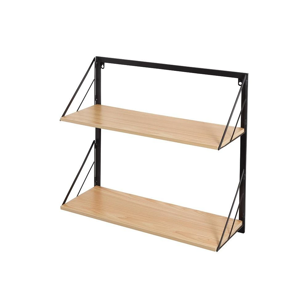 商品Honey Can Do|Modern 2 Tier Wall Mounted Shelf with Easy to Hang Design,价格¥625,第1张图片
