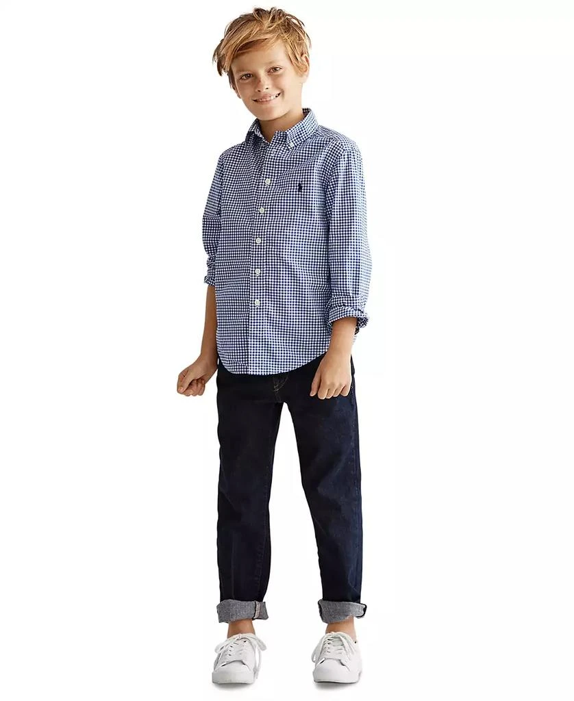 商品Ralph Lauren|Toddler and Little Boys Gingham Cotton Poplin Shirt,价格¥410,第1张图片