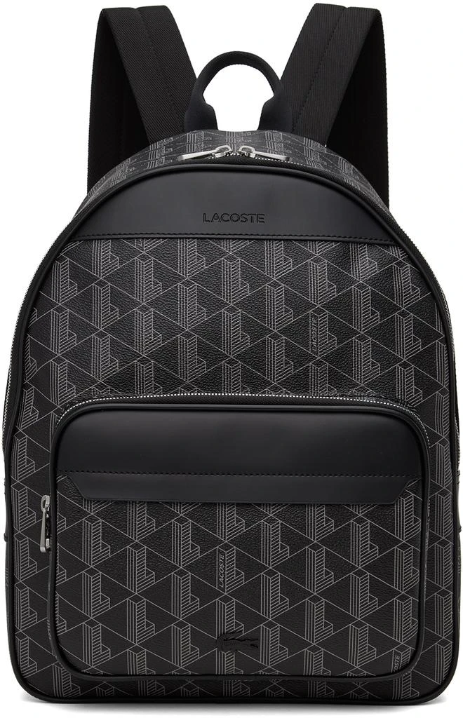 商品Lacoste|Black 'The Blend' Monogram Backpack,价格¥900,第1张图片