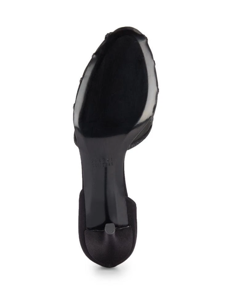 商品Stuart Weitzman|Radiance Rhinestone-Trimmed Satin Pumps,价格¥786,第4张图片详细描述