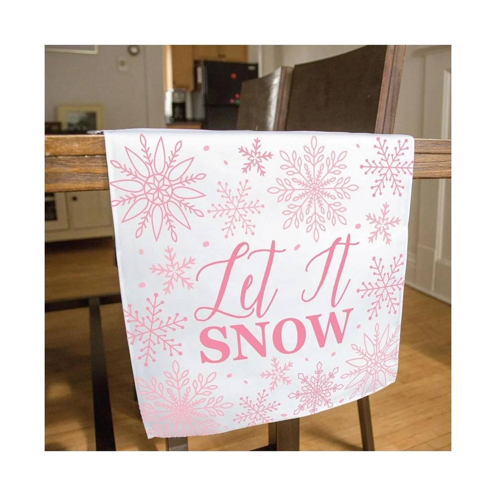 商品Big Dot of Happiness|Pink Winter Wonderland - Holiday Snowflake Birthday Party and Baby Shower Dining Tabletop Decor - Cloth Table Runner - 13 x 70 in,价格¥201,第2张图片详细描述