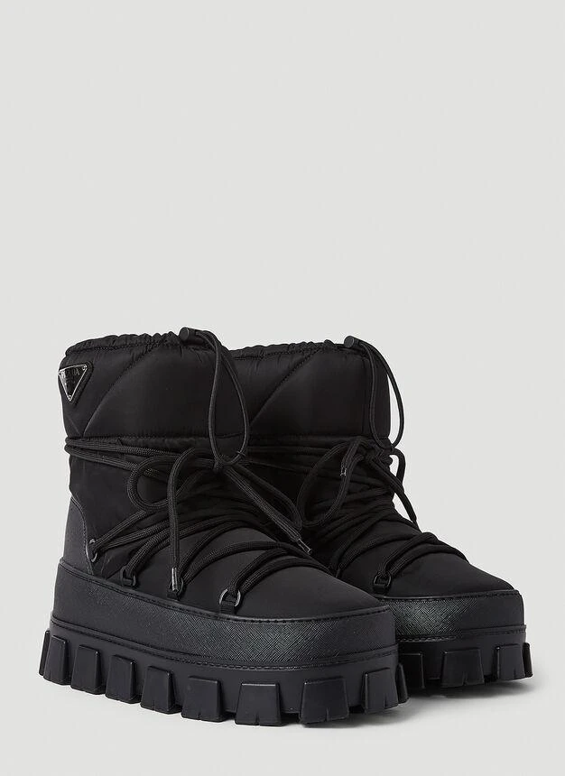 商品Prada|Logo Plaque Snow Boots in Black,价格¥13375,第2张图片详细描述