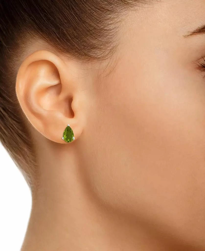 商品Macy's|Peridot (1-7/8 ct. t.w.) Stud Earrings in 14K White Gold,价格¥10311,第2张图片详细描述