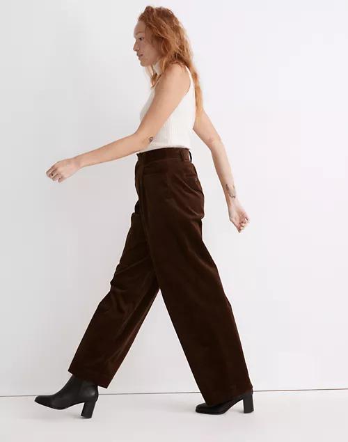 Corduroy Pleated Wide-Leg Pants商品第2张图片规格展示