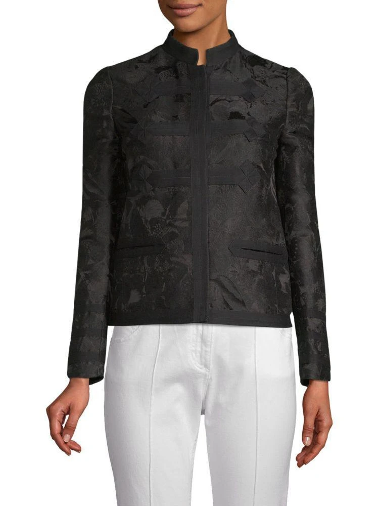 商品Valentino|Floral Jacquard Mandarin Jacket,价格¥4706,第1张图片