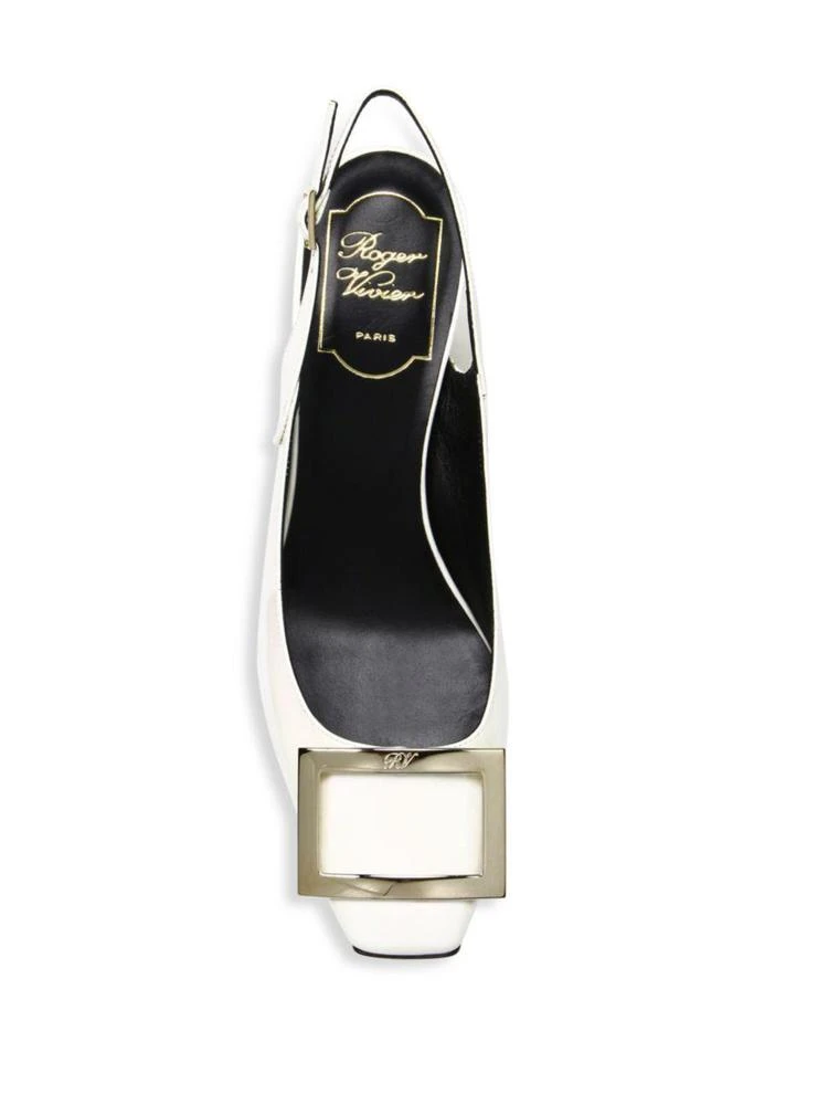商品Roger Vivier|Trompette Leather Slingback Pumps,价格¥6493,第4张图片详细描述