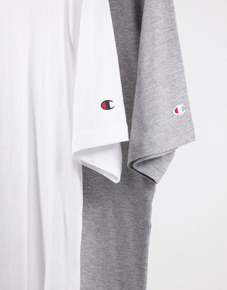 Champion 2 pack t-shirt in white and grey商品第2张图片规格展示