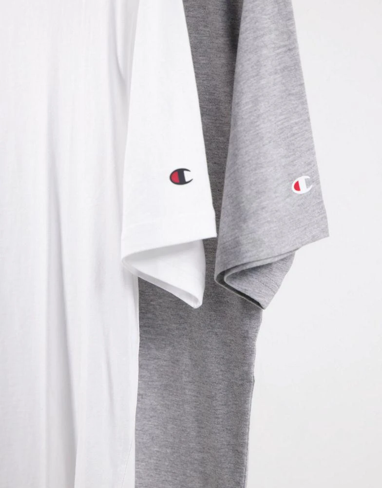 商品CHAMPION|Champion 2 pack t-shirt in white and grey,价格¥166,第2张图片详细描述