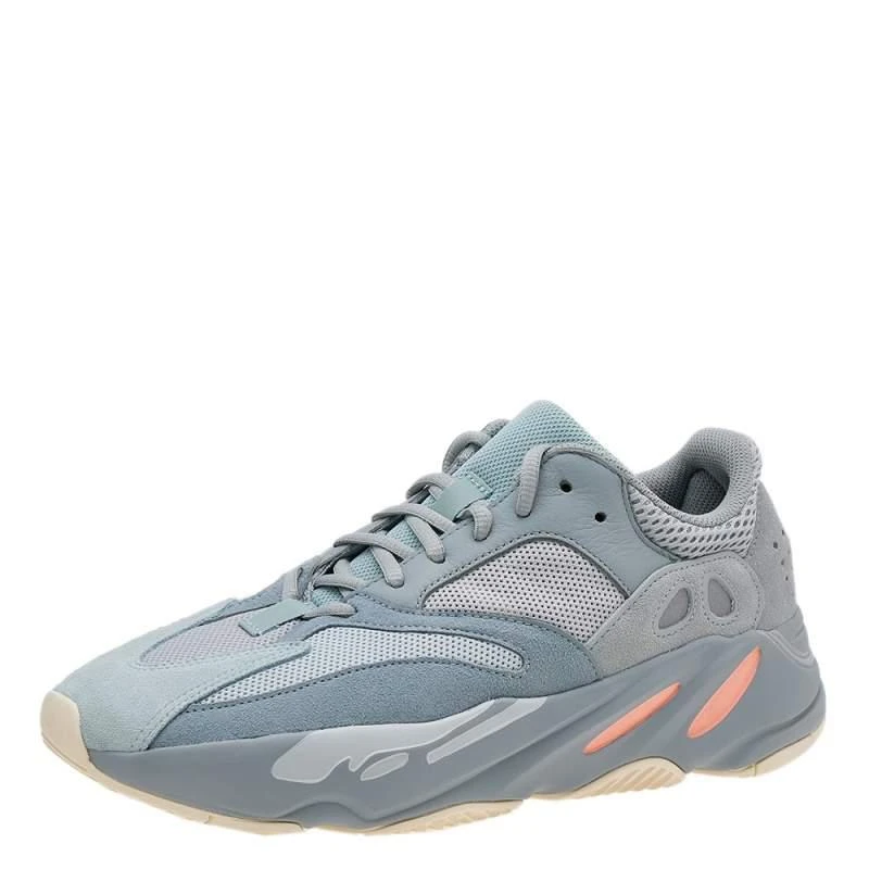 商品[二手商品] YEEZY|Yeezy x Adidas Grey/Blue Suede And Mesh Boost 700 V2 Inertia Sneakers Size 43 1/3,价格¥2680,第1张图片