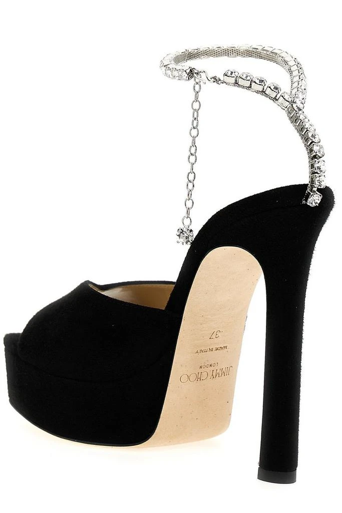 商品Jimmy Choo|Jimmy Choo Saeda 125 Embellished Open Toe Sandals,价格¥5190,第2张图片详细描述