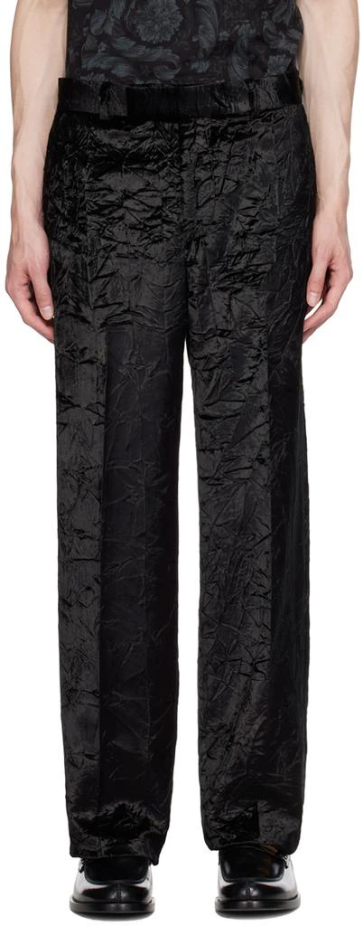 商品Versace|Black Straight-Leg Trousers,价格¥4631,第1张图片