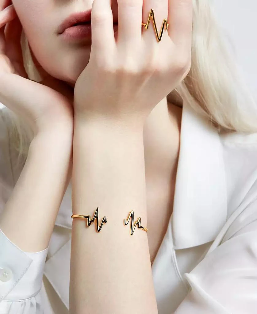 商品Sarah Chloe|Heartbeat Ring in Sterling Silver or 14K Gold-Plated Sterling Silver,价格¥439,第2张图片详细描述