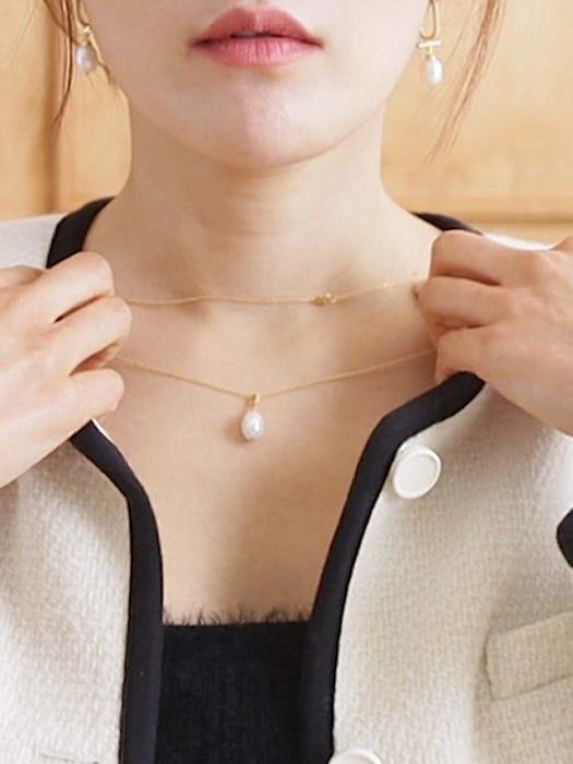 商品hyeres-lor|Noi You 14K Goutte Link Pearl Necklace S,价格¥2111,第4张图片详细描述