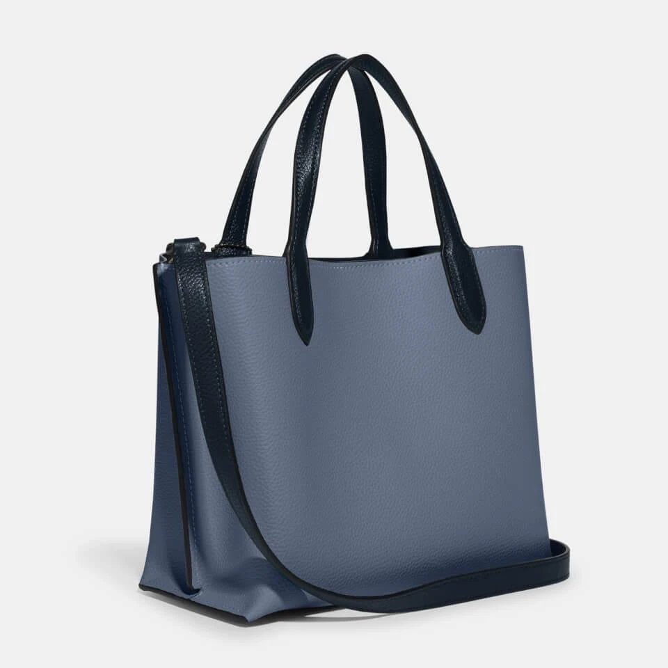 商品Coach|Coach Women's Colorblock With Coated Canvas Signature Interior Willow Tote Bag 24 - Washed Chambray Multi,价格¥1904,第3张图片详细描述