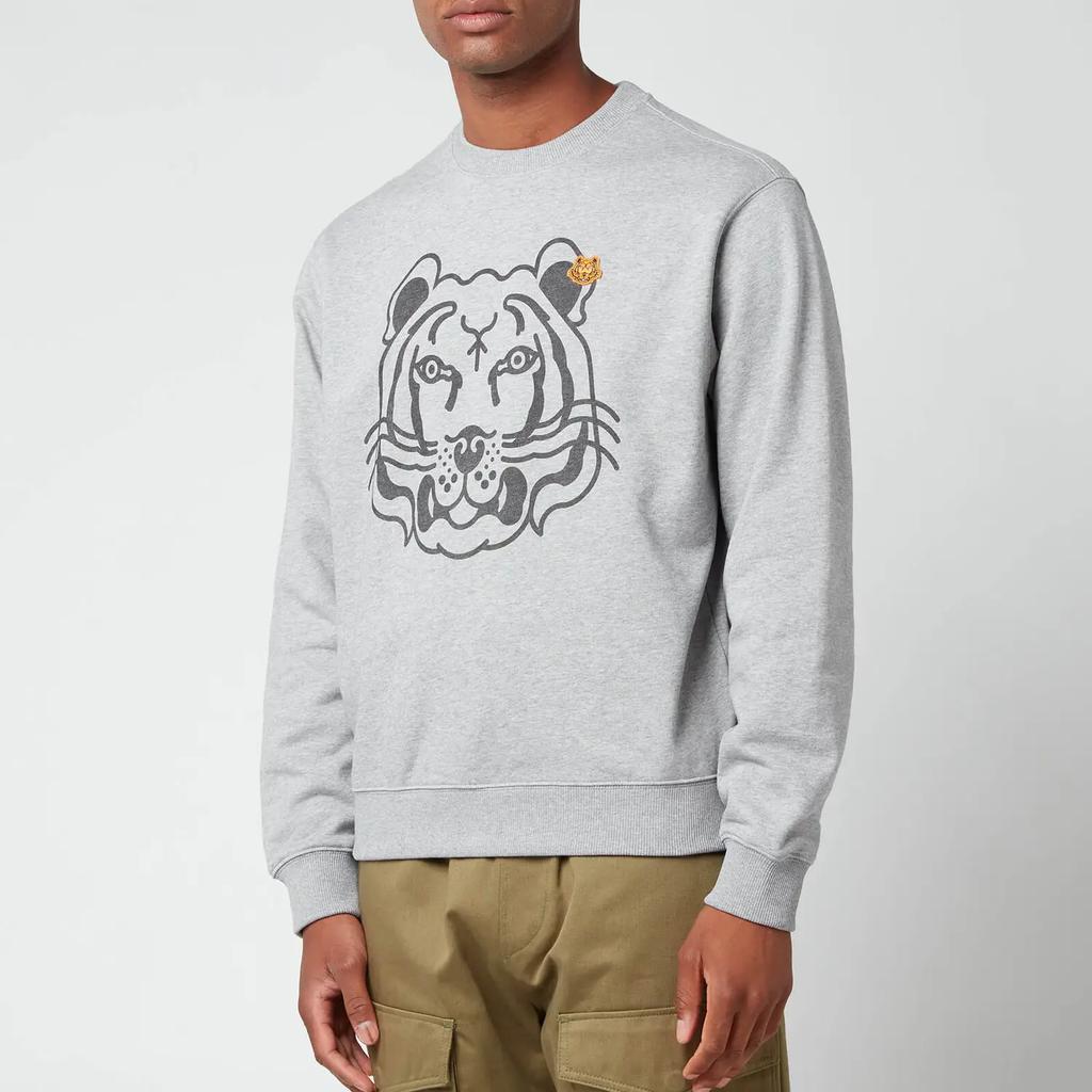 KENZO Men's K-Tiger Classic Sweatshirt - Pearl Grey商品第1张图片规格展示