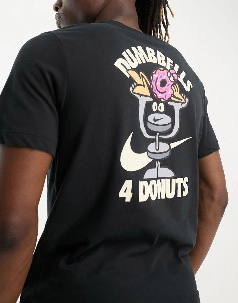 商品NIKE|Nike Training Dumbbells and Donuts Dri-Fit t-shirt in black,价格¥230,第1张图片