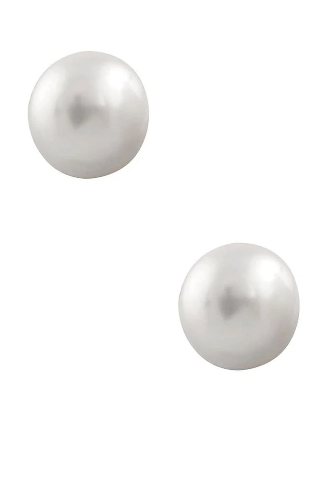 商品Splendid Pearls|14K Yellow Gold 13–13.5mm White Freshwater Pearl Stud Earrings,价格¥302,第1张图片