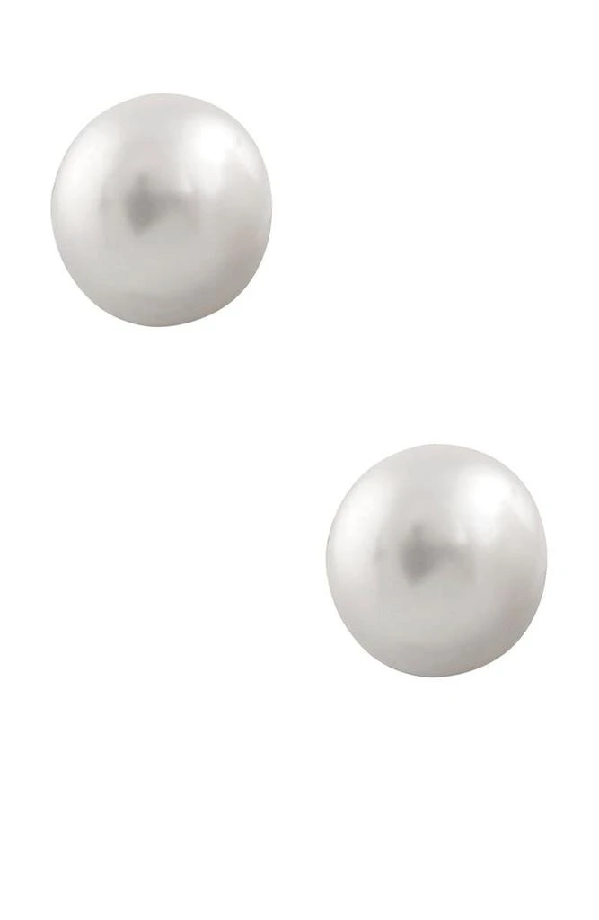 商品Splendid Pearls|14K Yellow Gold 13–13.5mm White Freshwater Pearl Stud Earrings,价格¥304,第1张图片