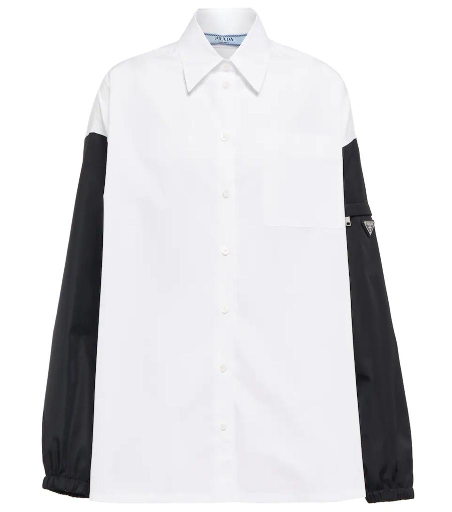 Re-Nylon and cotton poplin shirt商品第1张图片规格展示