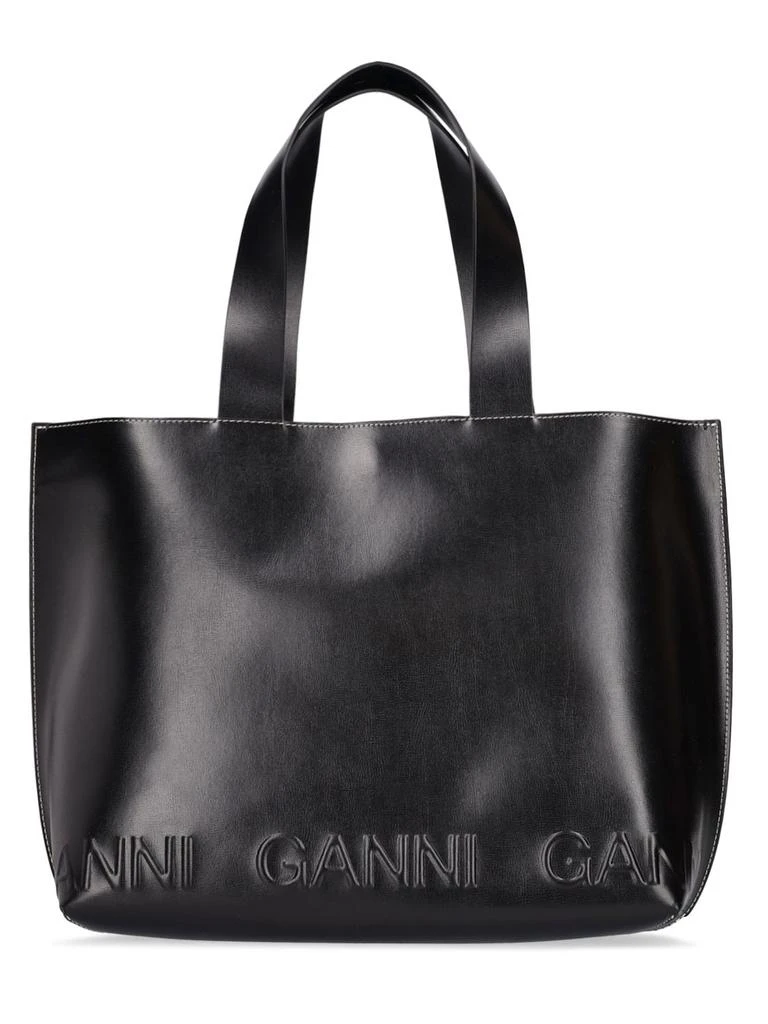 商品Ganni|Banner East West Leather Tote,价格¥3030,第1张图片