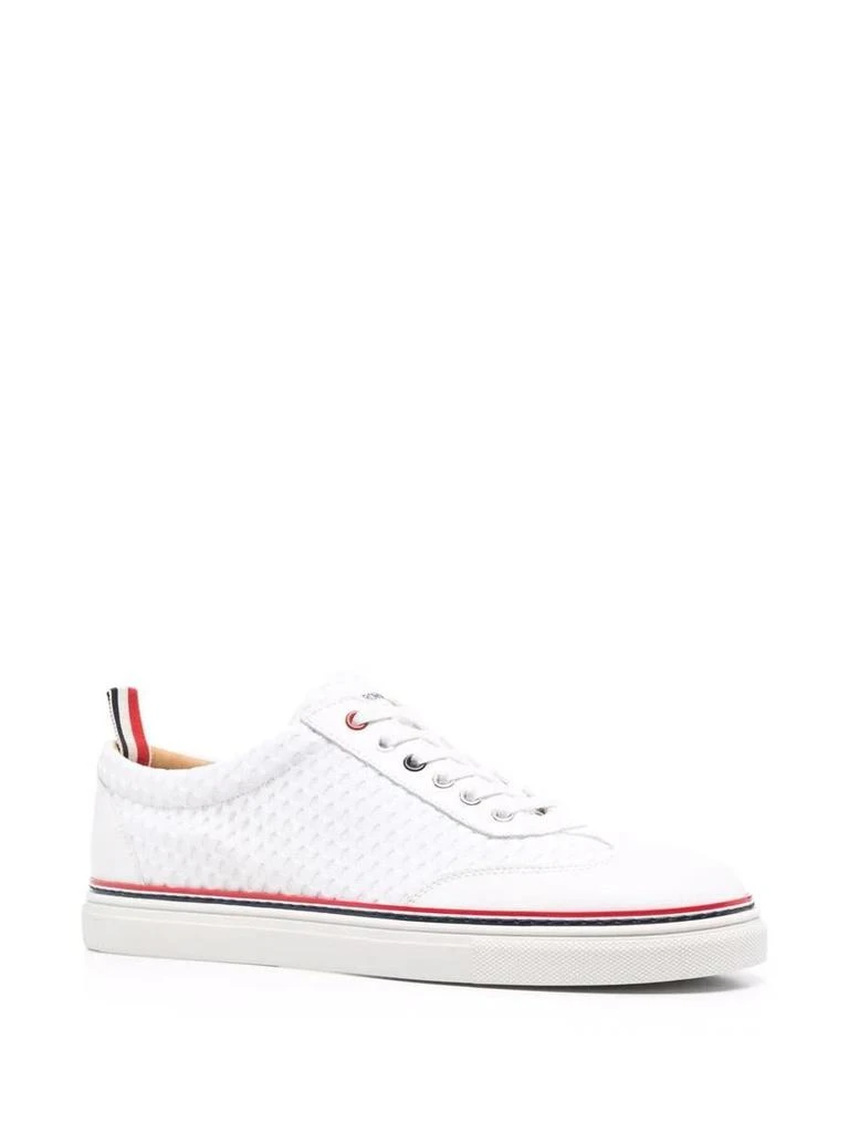 商品Thom Browne|THOM BROWNE RWB-stripe low-top sneakers,价格¥2215,第2张图片详细描述