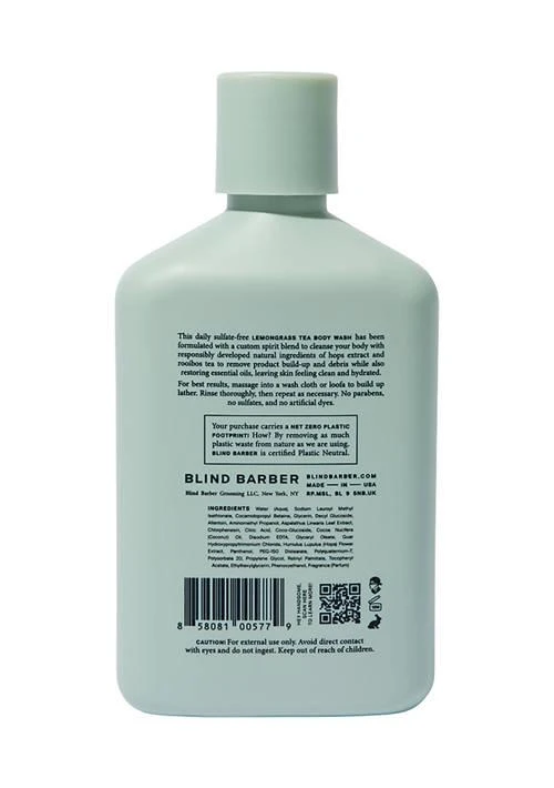 商品Blind Barber|Barber Lemongrass Tea Body Wash,价格¥150,第4张图片详细描述