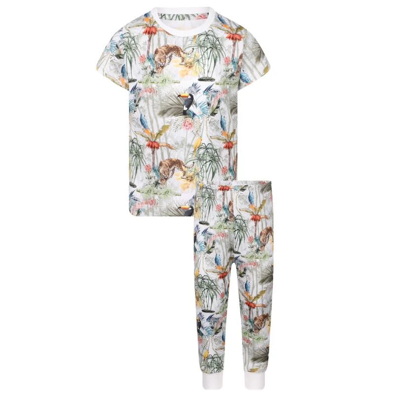 商品My Little Pie|Colorful rio print pajama set in white,价格¥380,第1张图片