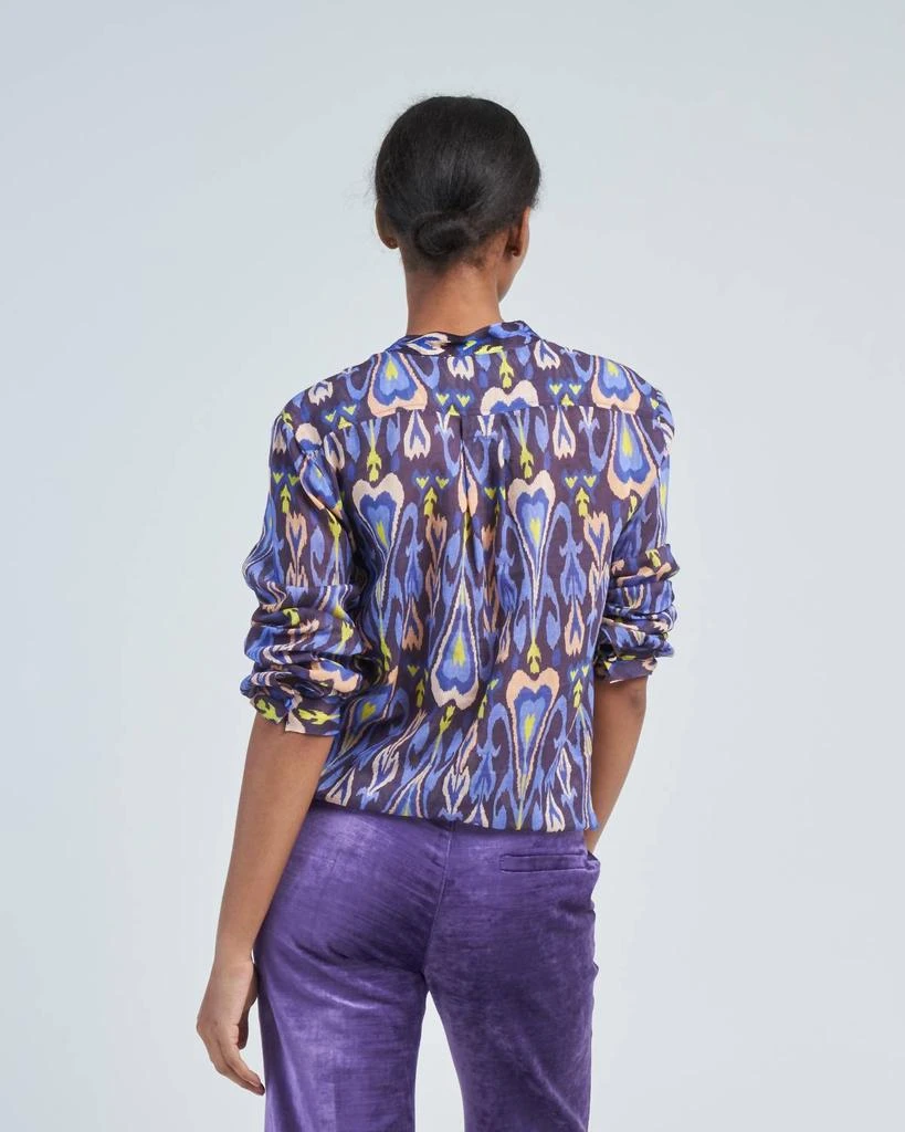商品FORTE_FORTE|Northern Light Print Grandfather Shirt In Night Fall,价格¥1622,第3张图片详细描述